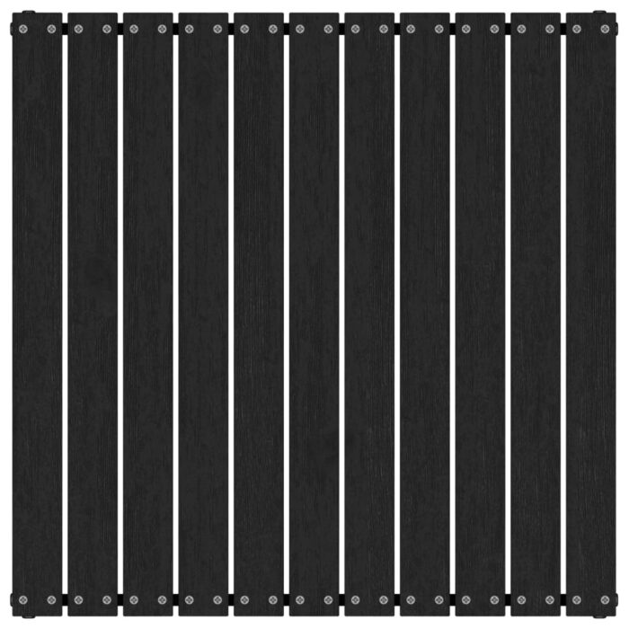 Repose-pied de jardin avec coussin Noir Bois de pin massif – Image 3