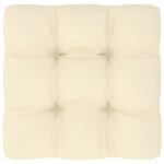 Canapés centraux de jardin avec coussins crème 2 pcs – Image 6