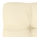 Canapés centraux de jardin avec coussins crème 2 pcs – Image 8