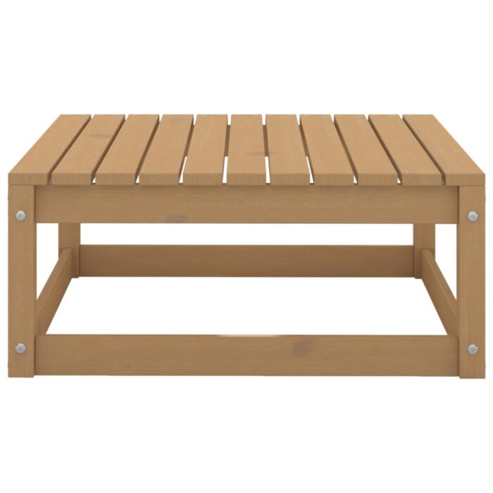 Repose-pieds de jardin avec coussins lot de 2 bois pin massif – Image 3