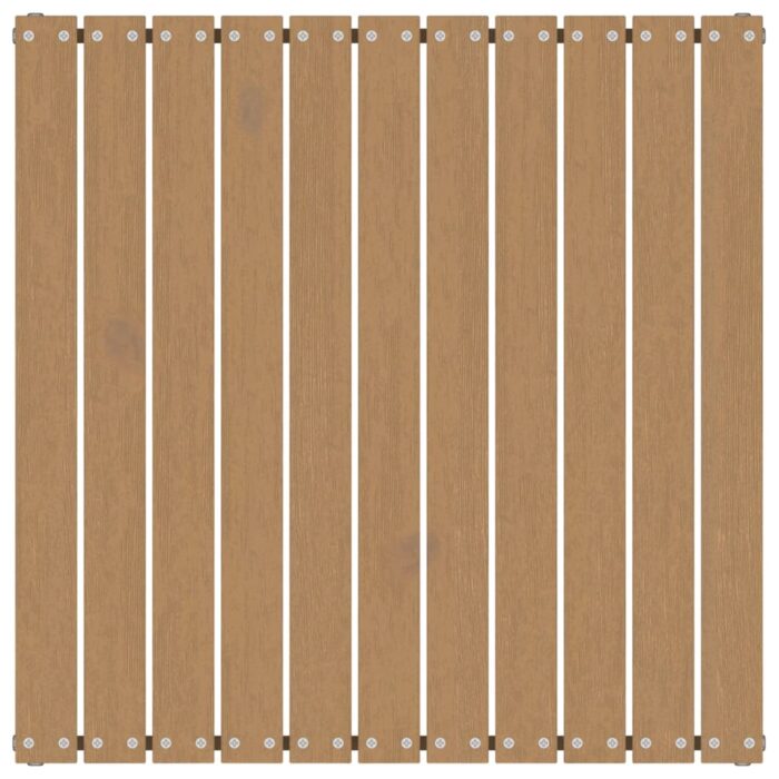 Salon de jardin 2 pcs avec coussins Marron miel Bois de pin – Image 5