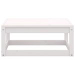 Salon de jardin 2 pcs avec coussins Blanc Bois de pin massif – Image 7