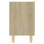 Table de chevet avec pieds en bois Chêne sonoma 40x30x50 cm – Image 3