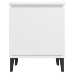Tables de chevet avec pieds en métal blanc 40x30x50 cm – Image 5