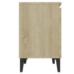 Table de chevet avec pieds en métal Chêne sonoma 40x30x50 cm – Image 5