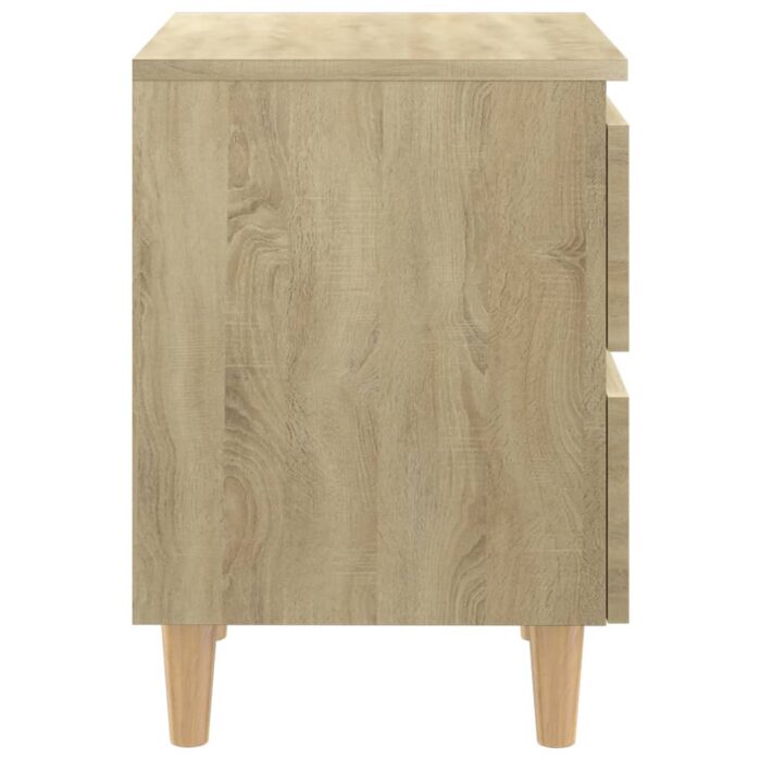 Tables de chevet pieds en pin 2 pcs chêne sonoma 40x35x50 cm – Image 5
