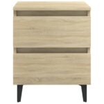 Table de chevet chêne sonoma 40x35x50 cm bois d'ingénierie – Image 2