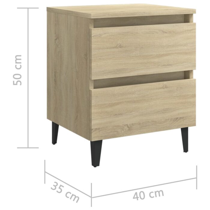 Table de chevet chêne sonoma 40x35x50 cm bois d'ingénierie – Image 5