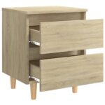 Tables de chevet 2 pcs chêne sonoma 40x35x50 cm bois ingénierie – Image 6