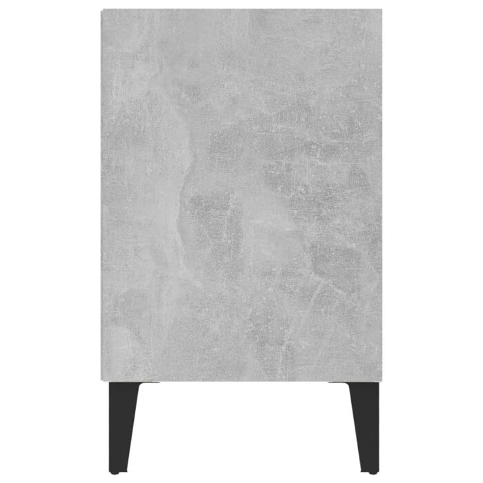 Meuble TV avec pieds en métal Gris béton 103,5x30x50 cm – Image 3
