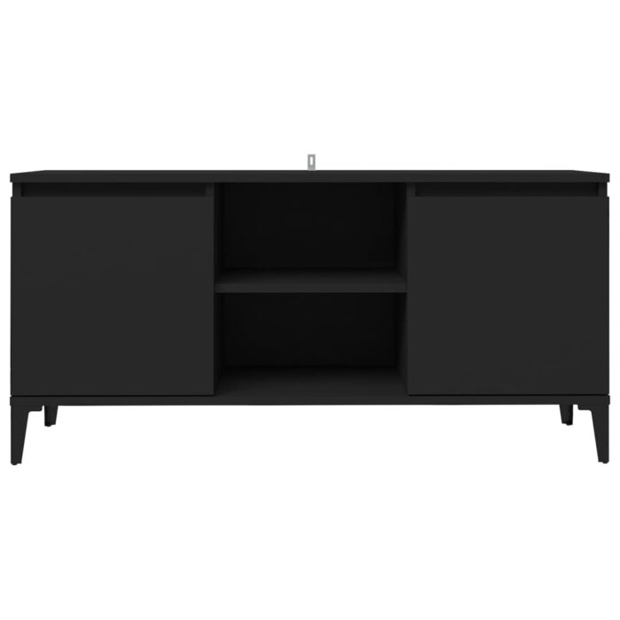 Meuble TV avec pieds en métal Noir 103,5x35x50 cm – Image 3