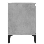 Meuble TV avec pieds en métal Gris béton 103,5x35x50 cm – Image 4
