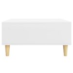Table basse blanc 60x60x30 cm bois d'ingénierie – Image 3