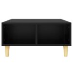 Table basse noir 60x60x30 cm bois d'ingénierie – Image 2
