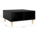 Table basse noir 60x60x30 cm bois d'ingénierie – Image 4