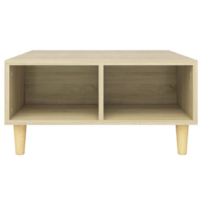 Table basse chêne sonoma 60x60x30 cm bois d'ingénierie – Image 2