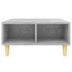Table basse gris béton 60x60x30 cm bois d'ingénierie – Image 2