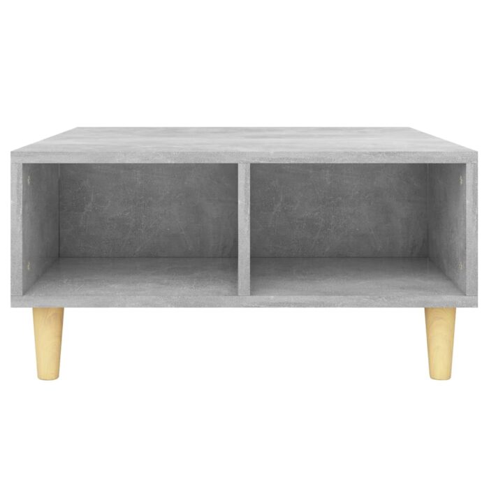 Table basse gris béton 60x60x30 cm bois d'ingénierie – Image 2