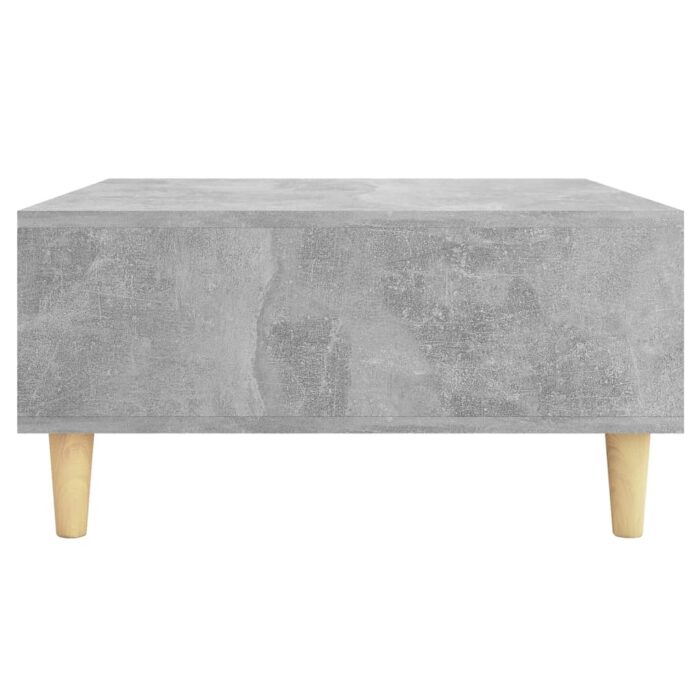 Table basse gris béton 60x60x30 cm bois d'ingénierie – Image 3