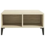 Table basse chêne sonoma 60x60x30 cm bois d'ingénierie – Image 2