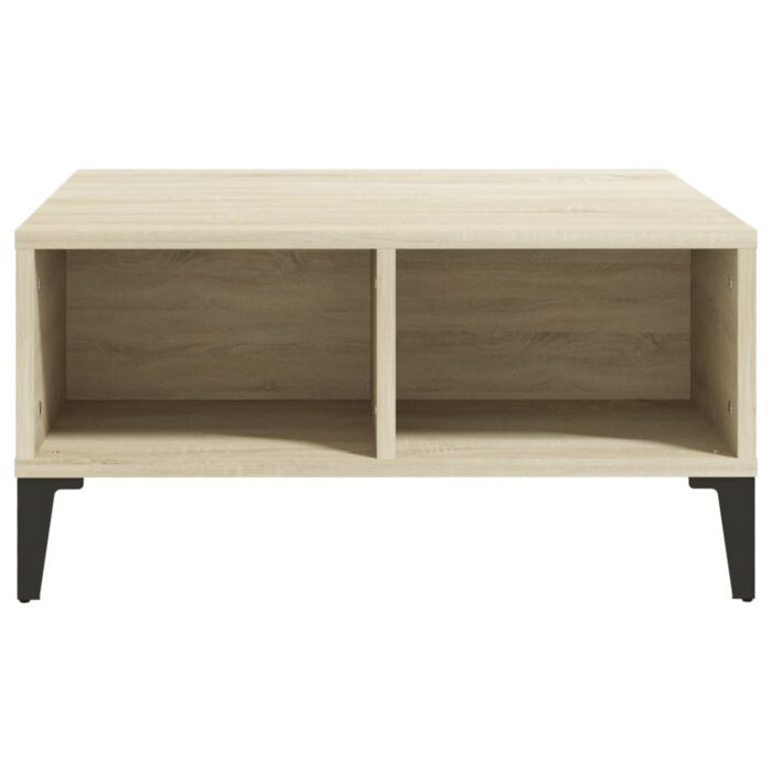 Table basse chêne sonoma 60x60x30 cm bois d'ingénierie – Image 2