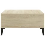 Table basse chêne sonoma 60x60x30 cm bois d'ingénierie – Image 3