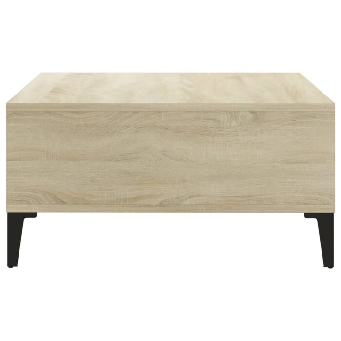 Table basse chêne sonoma 60x60x30 cm bois d'ingénierie – Image 3