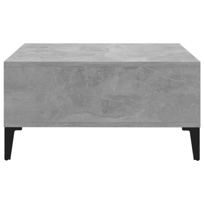 Table basse gris béton 60x60x30 cm bois d'ingénierie – Image 3