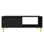 Table basse noir 90x60x35 cm bois d'ingénierie – Image 4