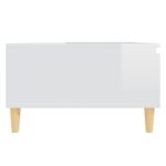 Table basse blanc brillant 90x60x35 cm bois d'ingénierie – Image 5