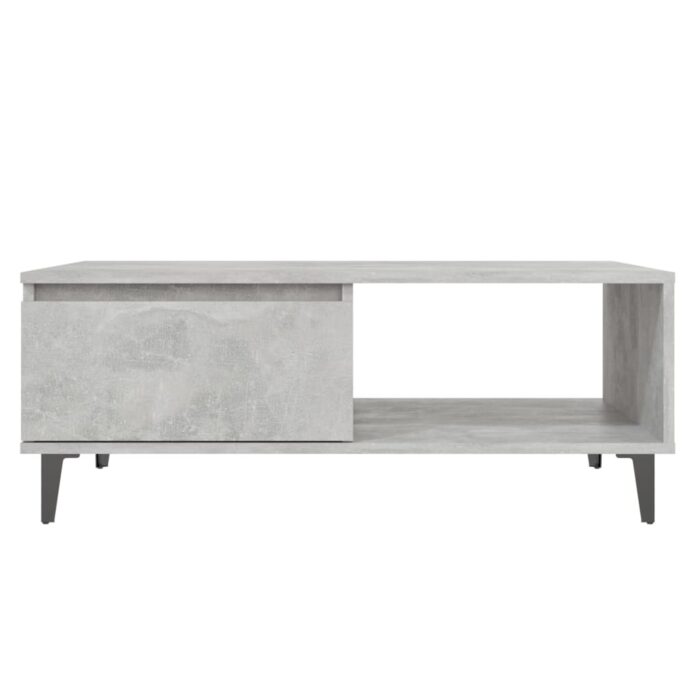 Table basse gris béton 90x60x35 cm bois d'ingénierie – Image 4