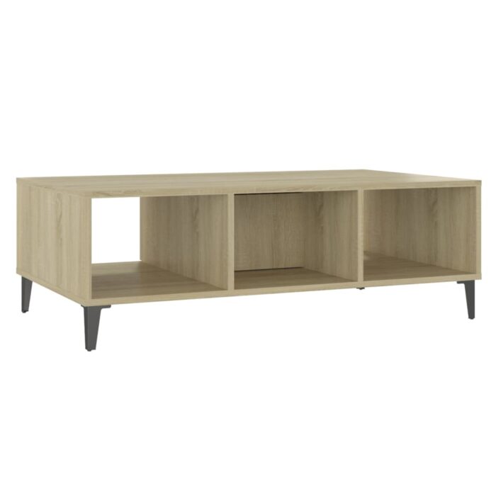 Table basse chêne sonoma 103,5x60x35 cm bois d'ingénierie – Image 6