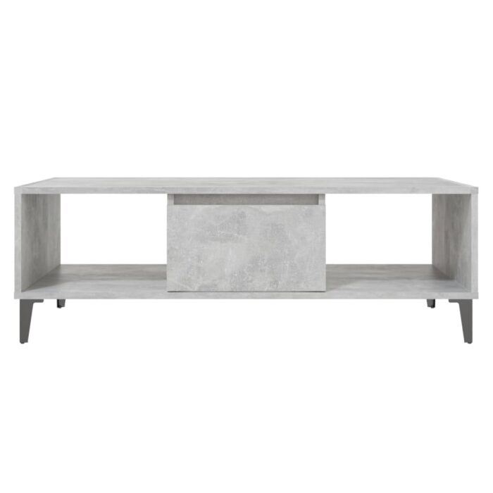 Table basse gris béton 103,5x60x35 cm bois d'ingénierie – Image 3