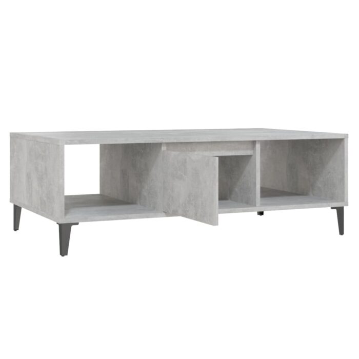 Table basse gris béton 103,5x60x35 cm bois d'ingénierie – Image 5