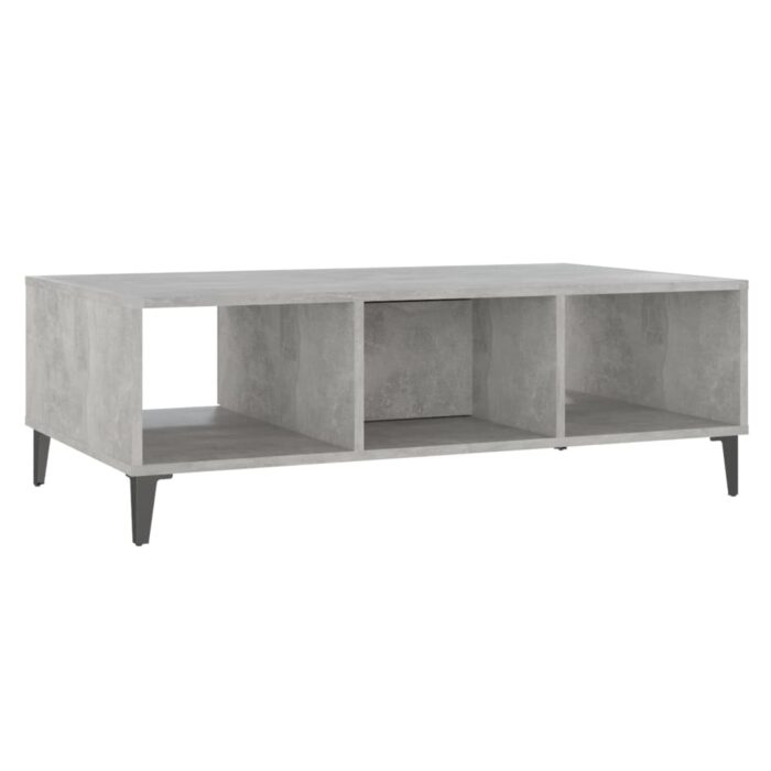 Table basse gris béton 103,5x60x35 cm bois d'ingénierie – Image 6