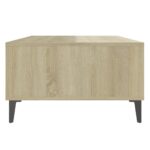 Table basse blanc chêne sonoma 103,5x60x35 cm bois d'ingénierie – Image 4
