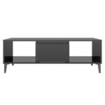 Table basse noir brillant 103,5x60x35 cm bois d'ingénierie – Image 3