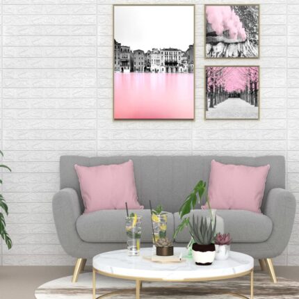 Papier peint 3D autoadhésif Briques 10 pcs Blanc