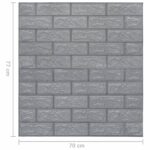 Papier peint 3D autoadhésif Briques 40 pcs Anthracite – Image 5