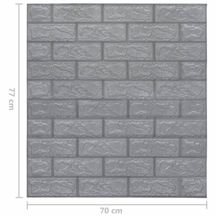 Papier peint 3D autoadhésif Briques 40 pcs Anthracite – Image 5