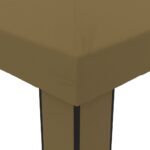 Tonnelle avec double toit et lumières LED 3x3x2,7 m Taupe – Image 3