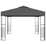 Chapiteau de jardin avec lumières LED 3x3 m Anthracite – Image 2