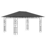 Tonnelle avec moustiquaire et lumières LED 4x3x2,73m Anthracite – Image 3