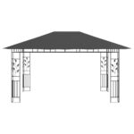 Tonnelle avec moustiquaire et lumières LED 4x3x2,73m Anthracite – Image 4