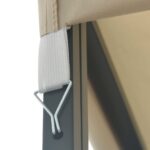 Tonnelle avec guirlande lumineuse à LED 3x3 m Crème – Image 6