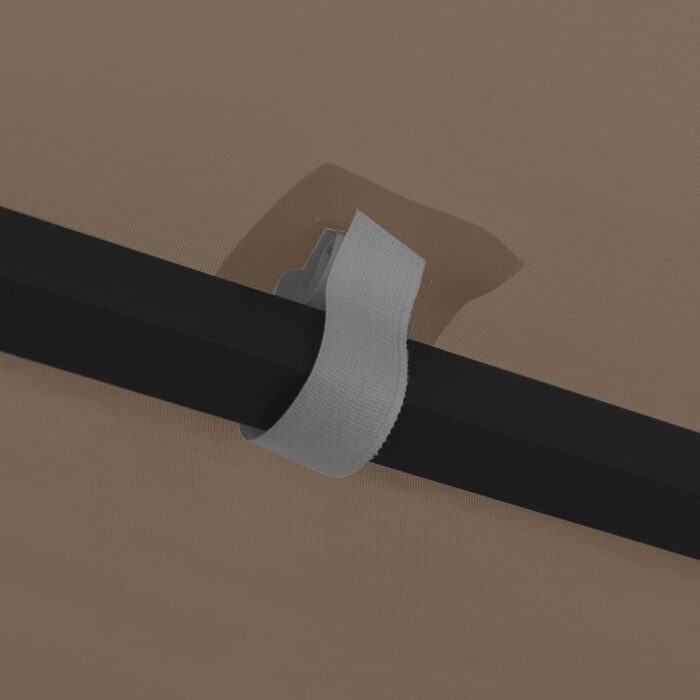 Tonnelle avec guirlande lumineuse à LED 3x3 m Taupe – Image 3