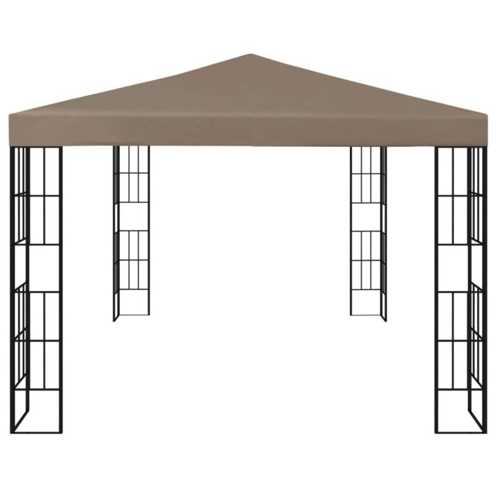 Tonnelle avec guirlande lumineuse à LED 4x3 m Taupe – Image 3