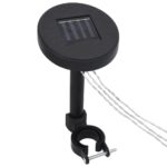 Tonnelle avec guirlande lumineuse à LED 3x3 m Crème Tissu – Image 5