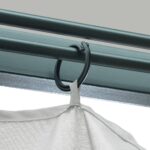 Tonnelle avec rideau et lumières LED 4x3 m Crème Aluminium – Image 10