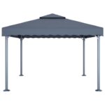 Tonnelle et guirlande lumineuse à LED 4x3m Anthracite Aluminium – Image 2